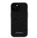 Karl Lagerfeld Rhinestone Plate Metall Logotypfodral till iPhone 15 Svart