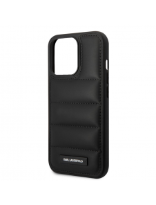 Karl Lagerfeld Quilted Puffy Metal Logo Fodral till iPhone 15 Pro Max Svart