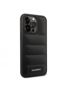 Karl Lagerfeld Quilted Puffy Metal Logo Fodral till iPhone 15 Pro Max Svart