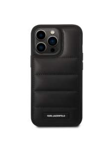 Karl Lagerfeld Quilted Puffy Metal Logo Fodral till iPhone 15 Pro Max Svart