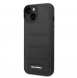 Karl Lagerfeld Quilted Puffy Metal Logotypfodral till iPhone 15 Svart