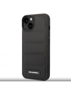 Karl Lagerfeld Quilted Puffy Metal Logotypfodral till iPhone 14 Svart