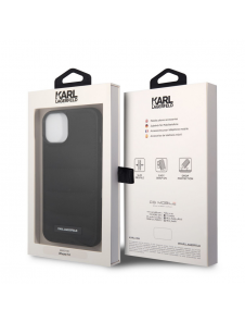 Karl Lagerfeld Quilted Puffy Metal Logotypfodral till iPhone 14 Svart