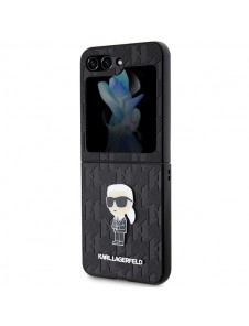 Karl Lagerfeld PU Saffiano Monogram Ikonik NFT Fodral till Samsung Galaxy Z Flip 5 Svart