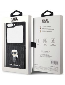 Karl Lagerfeld PU Saffiano Monogram Ikonik NFT Fodral till Samsung Galaxy Z Flip 5 Svart