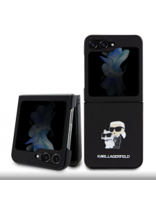 Karl Lagerfeld PU Saffiano Karl och Choupette NFT-fodral till Samsung Galaxy Z Flip 5 Svart