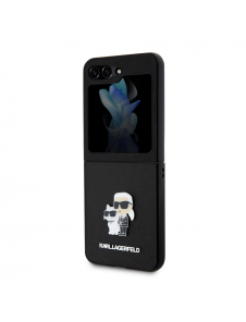 Karl Lagerfeld PU Saffiano Karl och Choupette NFT-fodral till Samsung Galaxy Z Flip 5 Svart