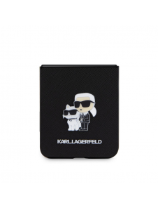 Karl Lagerfeld PU Saffiano Karl och Choupette NFT-fodral till Samsung Galaxy Z Flip 5 Svart