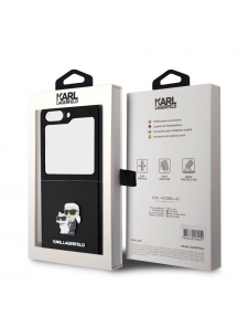 Karl Lagerfeld PU Saffiano Karl och Choupette NFT-fodral till Samsung Galaxy Z Flip 5 Svart