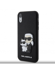 Karl Lagerfeld PU Saffiano Karl och Choupette NFT-fodral till iPhone XR Svart
