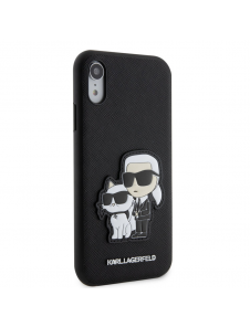 Karl Lagerfeld PU Saffiano Karl och Choupette NFT-fodral till iPhone XR Svart