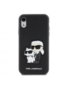 Karl Lagerfeld PU Saffiano Karl och Choupette NFT-fodral till iPhone XR Svart