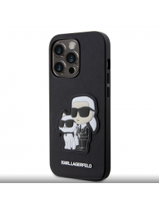 Karl Lagerfeld PU Saffiano Karl och Choupette NFT-fodral till iPhone 14 Pro Svart
