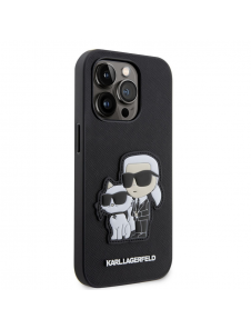 Karl Lagerfeld PU Saffiano Karl och Choupette NFT-fodral till iPhone 14 Pro Svart