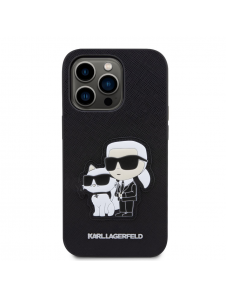 Karl Lagerfeld PU Saffiano Karl och Choupette NFT-fodral till iPhone 14 Pro Svart