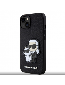 Karl Lagerfeld PU Saffiano Karl och Choupette NFT-fodral till iPhone 14 Svart