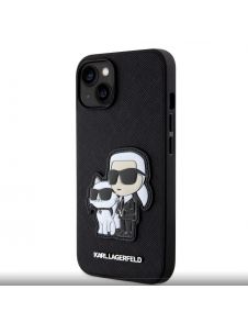 Karl Lagerfeld PU Saffiano Karl och Choupette NFT-fodral till iPhone 14 Svart