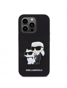 Karl Lagerfeld PU Saffiano Karl och Choupette NFT-fodral till iPhone 13 Pro Svart
