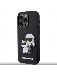 Karl Lagerfeld PU Saffiano Karl och Choupette NFT-fodral till iPhone 13 Pro Svart