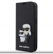 Karl Lagerfeld PU Saffiano Karl och Choupette NFT Bokfodral för iPhone 14 Pro Max Svart