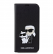 Karl Lagerfeld PU Saffiano Karl och Choupette NFT Bokfodral för iPhone 14 Pro Svart