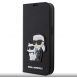 Karl Lagerfeld PU Saffiano Karl och Choupette NFT Bokfodral för iPhone 13 Pro Max Svart