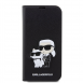 Karl Lagerfeld PU Saffiano Karl och Choupette NFT Bokfodral för iPhone 13 Pro Max Svart
