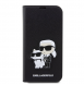 Karl Lagerfeld PU Saffiano Karl och Choupette NFT Bokfodral för iPhone 13 Pro Svart