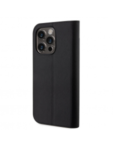 Karl Lagerfeld PU Saffiano Karl och Choupette NFT Bokfodral för iPhone 13 Pro Svart