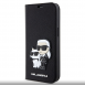 Karl Lagerfeld PU Saffiano Karl och Choupette NFT Bokfodral för iPhone 13 Svart