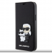 Karl Lagerfeld PU Saffiano Karl och Choupette NFT bokfodral för iPhone 12/12 Pro Svart