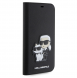 Karl Lagerfeld PU Saffiano Karl och Choupette NFT Bokfodral för iPhone 11 Svart