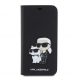 Karl Lagerfeld PU Saffiano Karl och Choupette NFT Bokfodral för iPhone 11 Svart