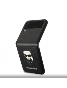 Karl Lagerfeld PU Saffiano Ikonik Fodral till Samsung Galaxy Z Flip 4 Svart