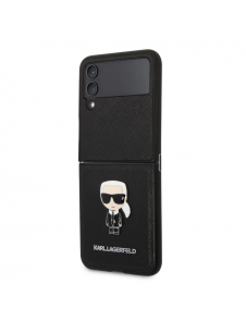Karl Lagerfeld PU Saffiano Ikonik Fodral till Samsung Galaxy Z Flip 4 Svart