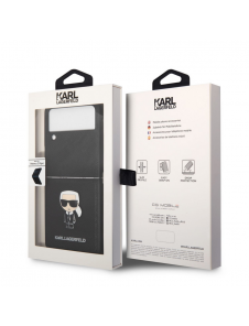 Karl Lagerfeld PU Saffiano Ikonik Fodral till Samsung Galaxy Z Flip 4 Svart