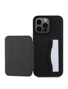 Karl Lagerfeld PU Saffiano Card Slot Stand Karl and Choupette Fodral till iPhone 15 Pro Max Svart