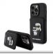 Karl Lagerfeld PU Saffiano Card Slot Stand Karl and Choupette Fodral till iPhone 15 Pro Svart