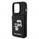 Karl Lagerfeld PU Saffiano Card Slot Stand Karl and Choupette Fodral till iPhone 15 Pro Svart