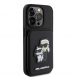 Karl Lagerfeld PU Saffiano Card Slot Stand Karl and Choupette Fodral till iPhone 15 Pro Svart