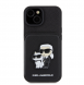 Karl Lagerfeld PU Saffiano Card Slot Stand Karl and Choupette Fodral till iPhone 15 Svart