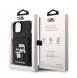 Karl Lagerfeld PU Saffiano Card Slot Stand Karl and Choupette Fodral till iPhone 15 Svart