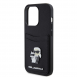 Karl Lagerfeld PU Saffiano Card Slot Metal Karl and Choupette Fodral till iPhone 15 Pro Svart