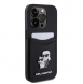 Karl Lagerfeld PU Saffiano Card Slot Metal Karl and Choupette Fodral till iPhone 15 Pro Svart