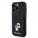 Karl Lagerfeld PU Saffiano Card Slot Metal Karl and Choupette Fodral till iPhone 15 Pro Svart