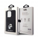Karl Lagerfeld PU Saffiano Card Slot Metal Karl and Choupette Fodral till iPhone 15 Pro Svart