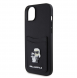 Karl Lagerfeld PU Saffiano Card Slot Metal Karl and Choupette Fodral till iPhone 15 Svart