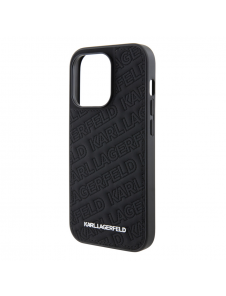 Karl Lagerfeld PU Quilted Pattern Case för iPhone 15 Pro Max Svart