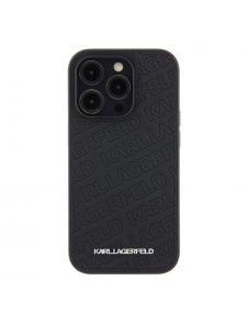 Karl Lagerfeld PU Quilted Pattern Case för iPhone 15 Pro Max Svart