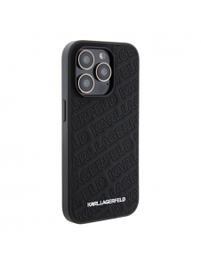 Karl Lagerfeld PU Quilted Pattern Case för iPhone 15 Pro Svart